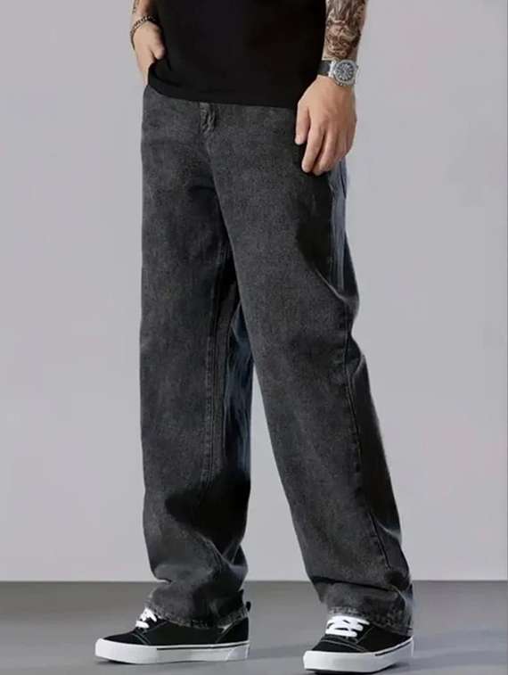 men solid mid rise straight jeans - 22376411 -  Standard Image - 1