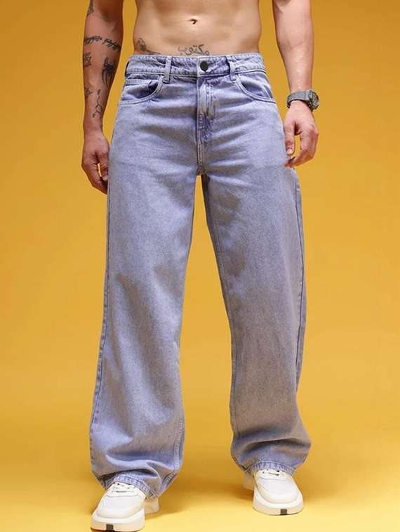 men solid mid rise relaxed jeans - 22376418 -  Standard Image - 1