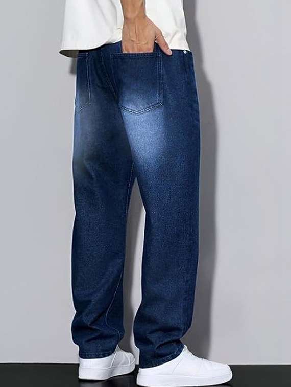 men solid mid rise straight jeans - 22376430 -  Standard Image - 4