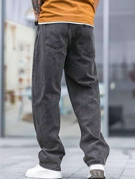 men solid mid rise relaxed jeans - 22376431 -  Standard Image - 1