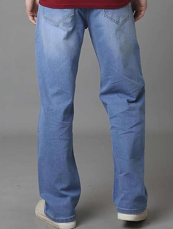 men solid mid rise straight jeans - 22376450 -  Standard Image - 1