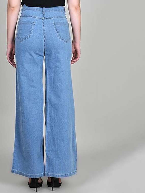 women solid high rise bootcut jeans - 22376478 -  Standard Image - 1