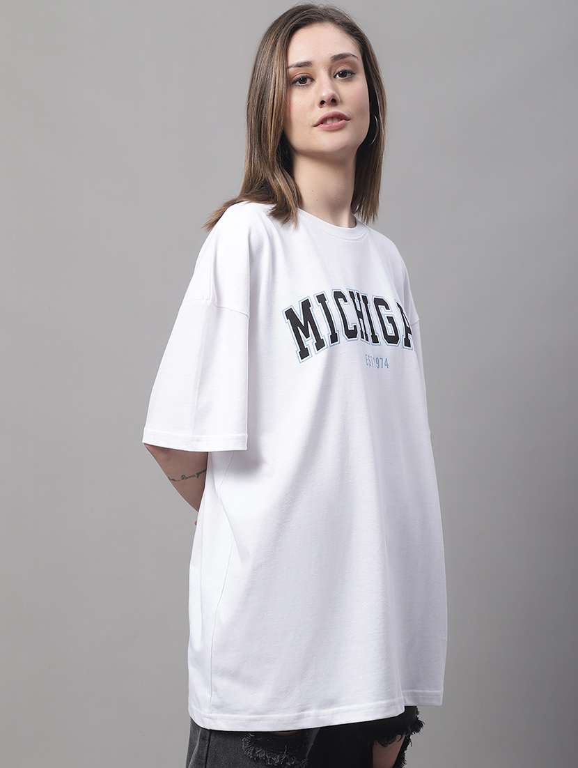 women printed short sleeve oversized t-shirt - 22376642 -  Standard Image - 4