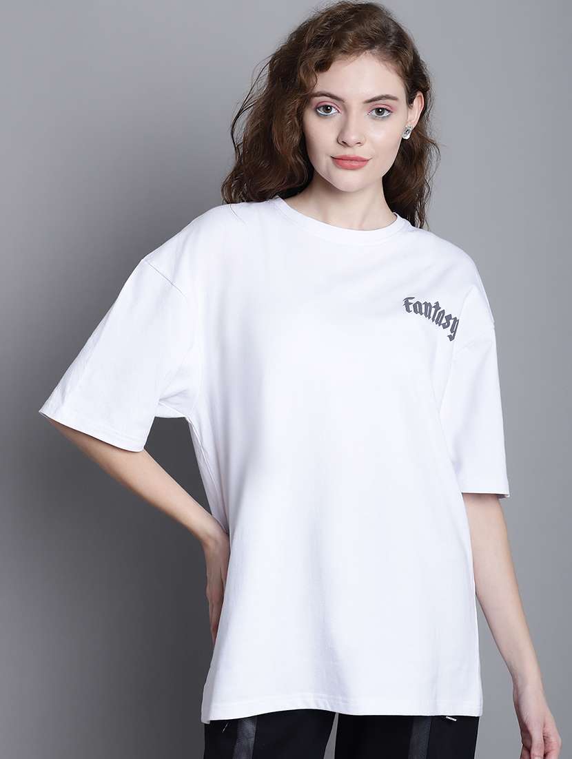 women printed short sleeve oversized t-shirt - 22376650 -  Standard Image - 1