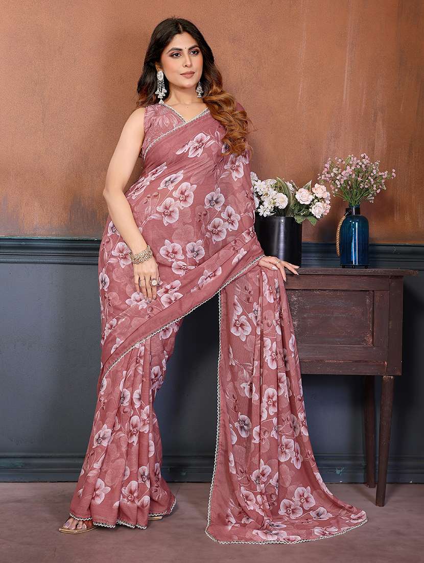 women printed casual wear saree with blouse - 22376672 -  Standard Image - 1