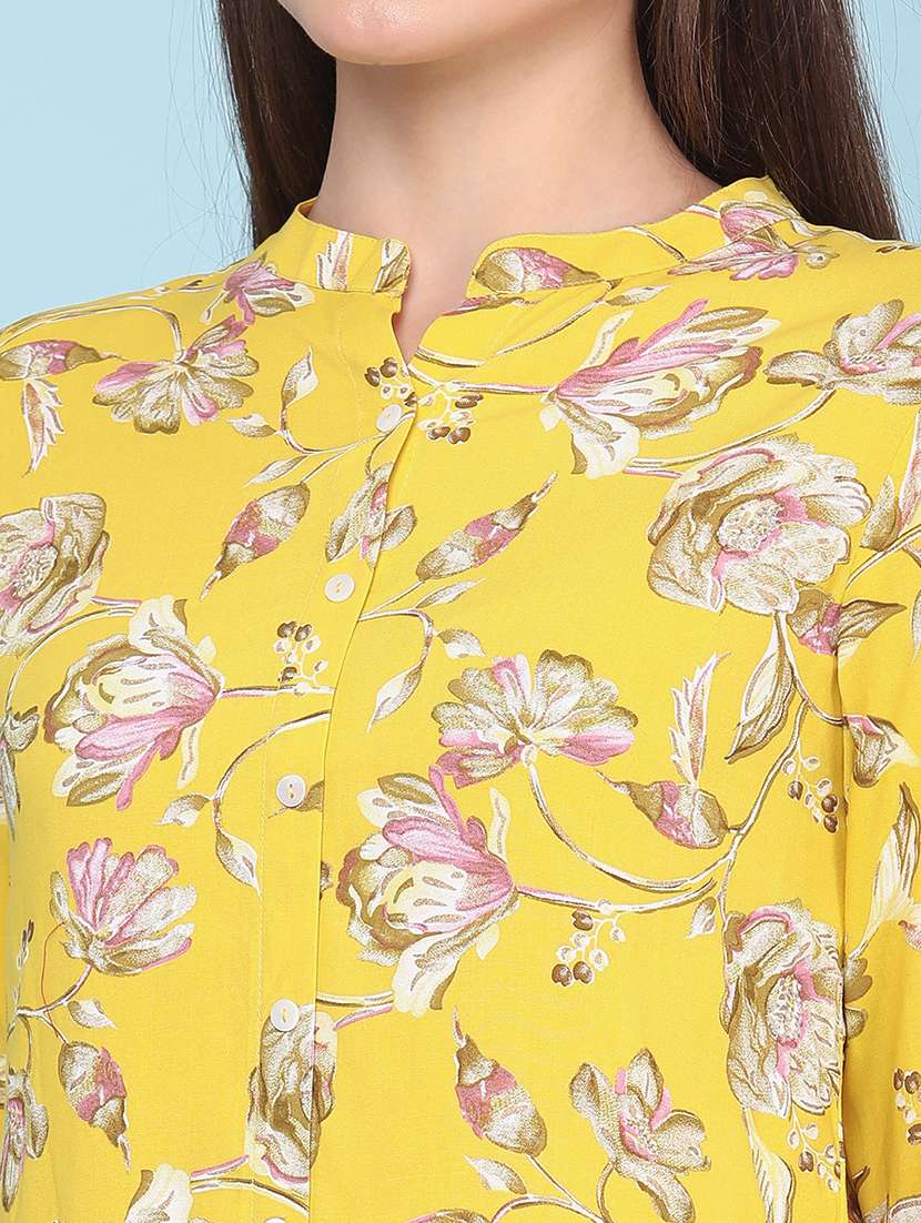 women printed three quarter sleeves straight kurti - 22376716 -  Standard Image - 1