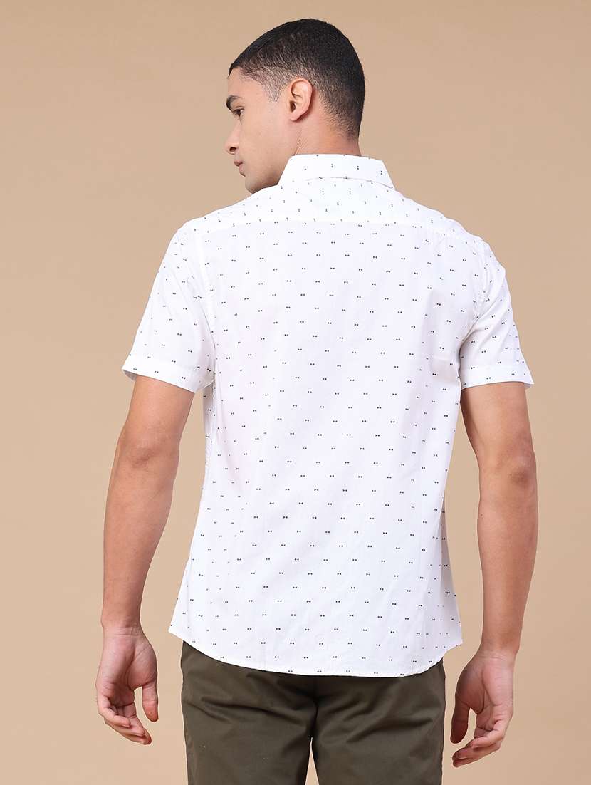 men printed short sleeve regular fit casual shirt - 22376791 -  Standard Image - 4
