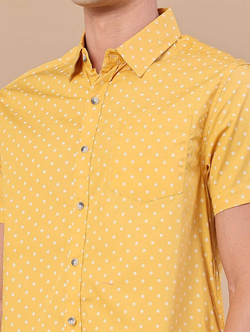 men printed short sleeve regular fit casual shirt - 22376794 -  Standard Image - 1