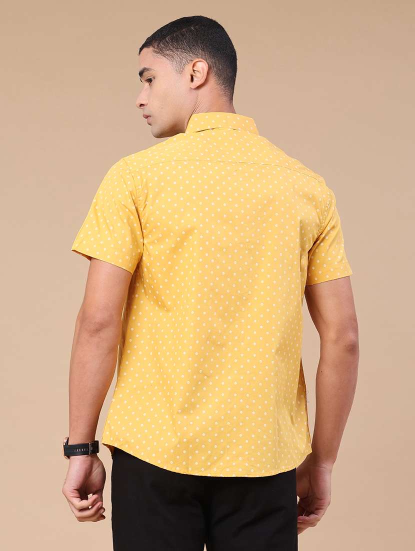 men printed short sleeve regular fit casual shirt - 22376794 -  Standard Image - 4