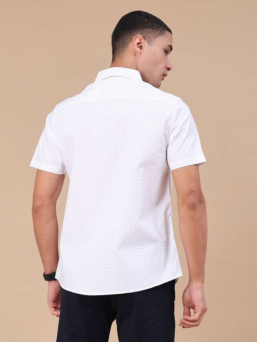 men printed short sleeve regular fit casual shirt - 22376795 -  Standard Image - 4
