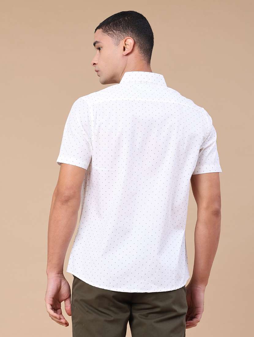 men printed short sleeve regular fit casual shirt - 22376797 -  Standard Image - 4
