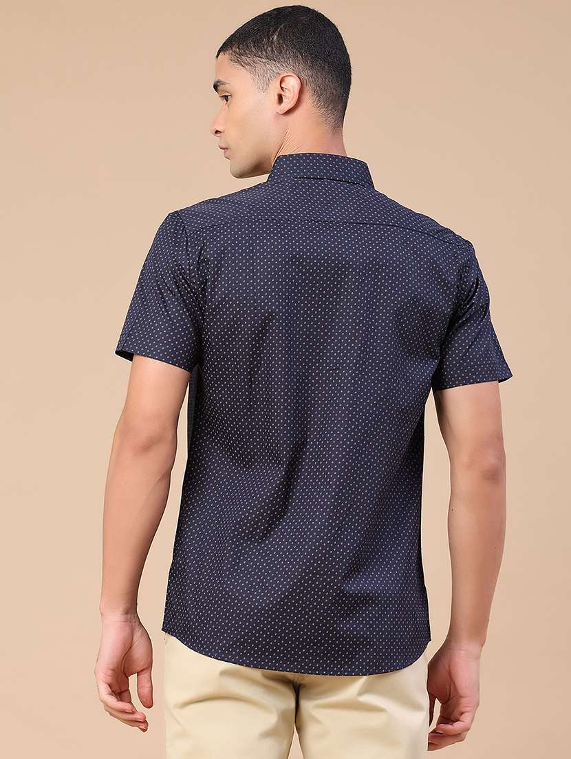 men printed short sleeve regular fit casual shirt - 22376798 -  Standard Image - 4