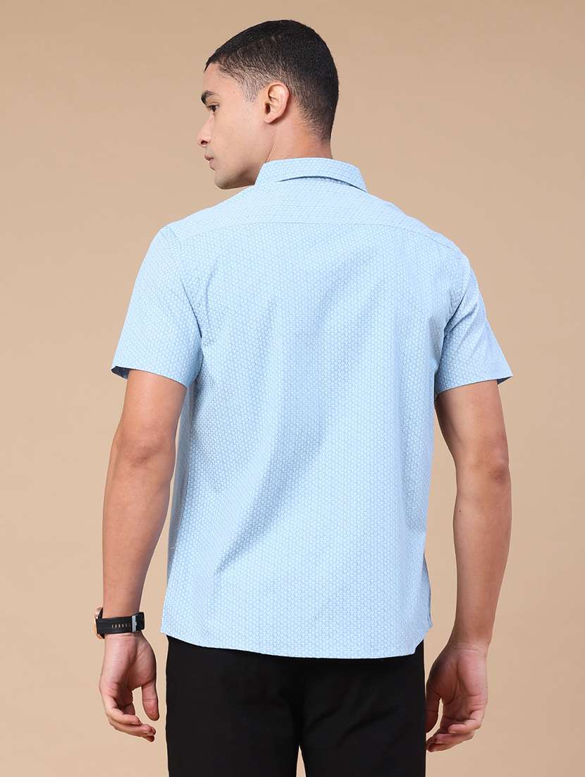 men printed short sleeve regular fit casual shirt - 22376803 -  Standard Image - 4
