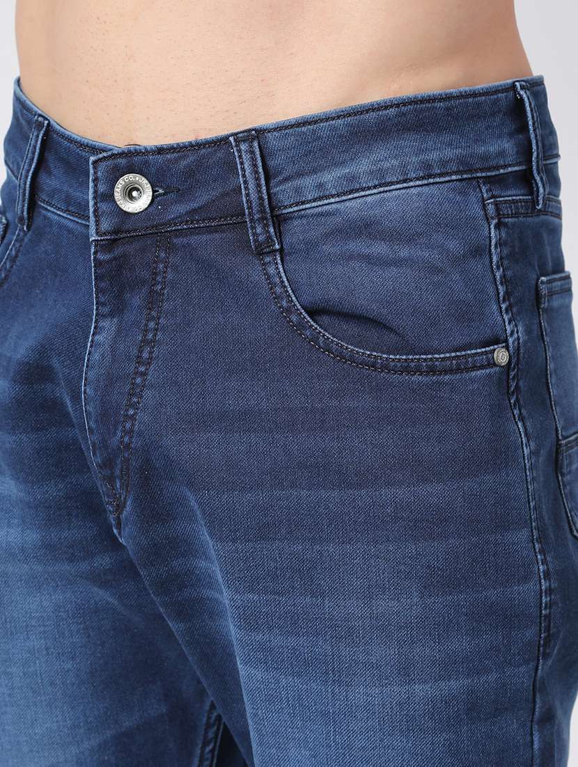 men washed mid rise full length slim fit jeans - 22376838 -  Standard Image - 1