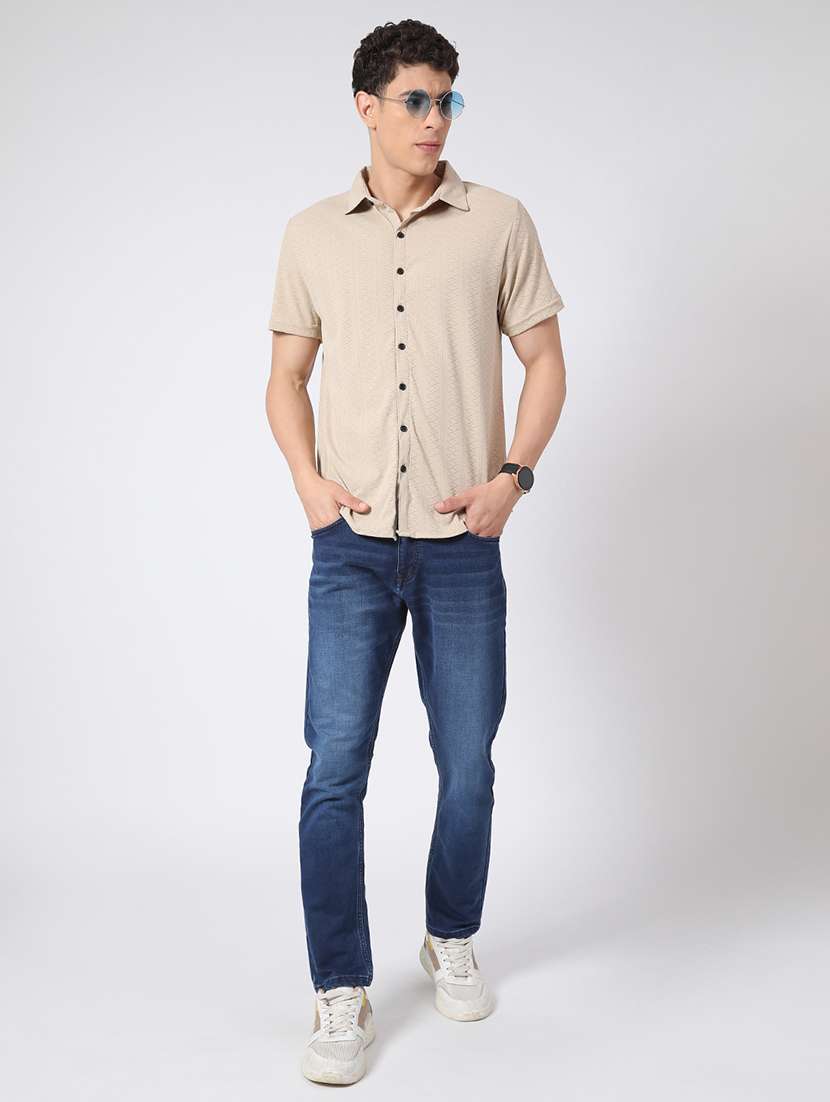 men washed mid rise full length slim fit jeans - 22376838 -  Standard Image - 4