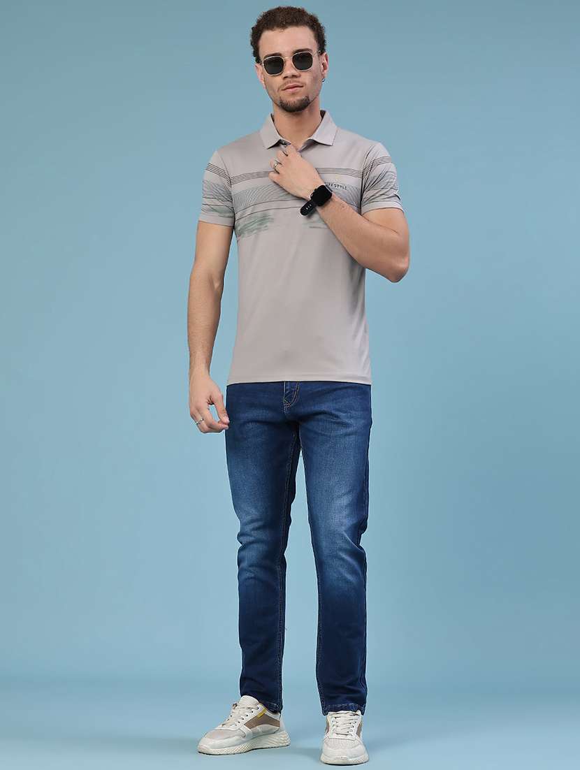 Men Washed Mid Rise Full Length Slim Fit Jeans - 22376844 -  Standard Image - 4
