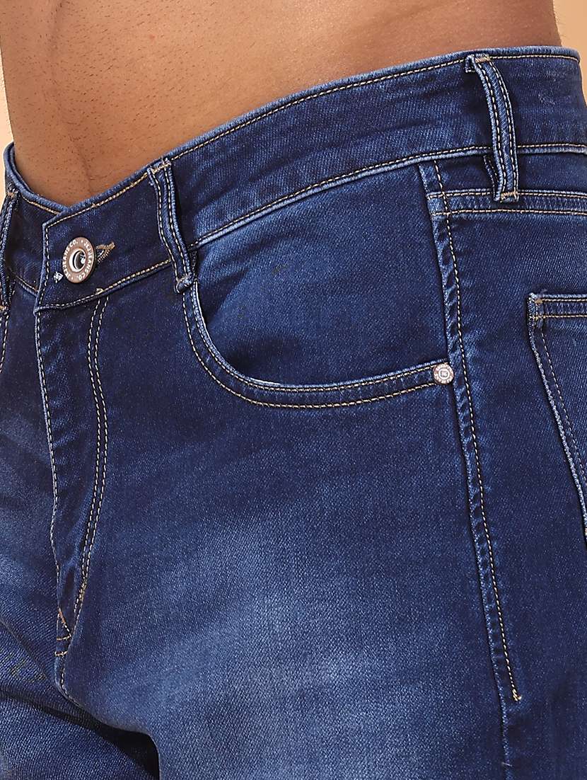 men washed mid rise full length tapered jeans - 22376845 -  Standard Image - 1