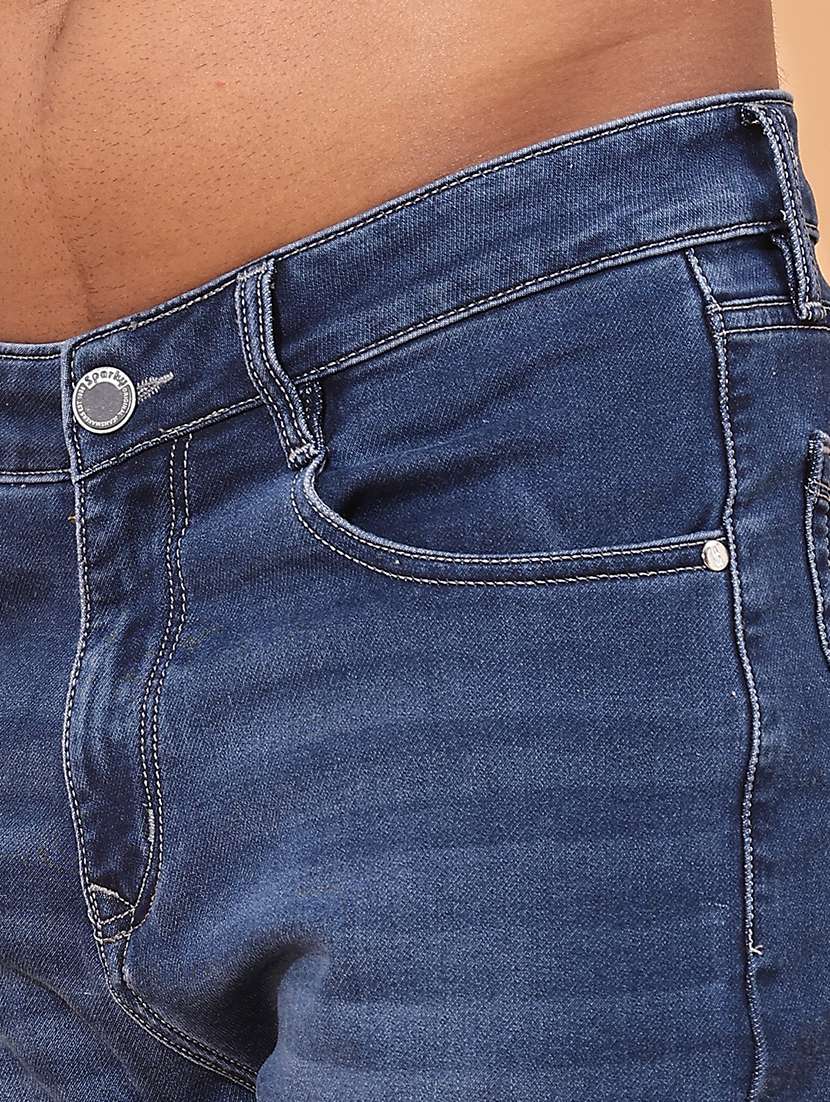 men washed mid rise full length slim fit jeans - 22376847 -  Standard Image - 1