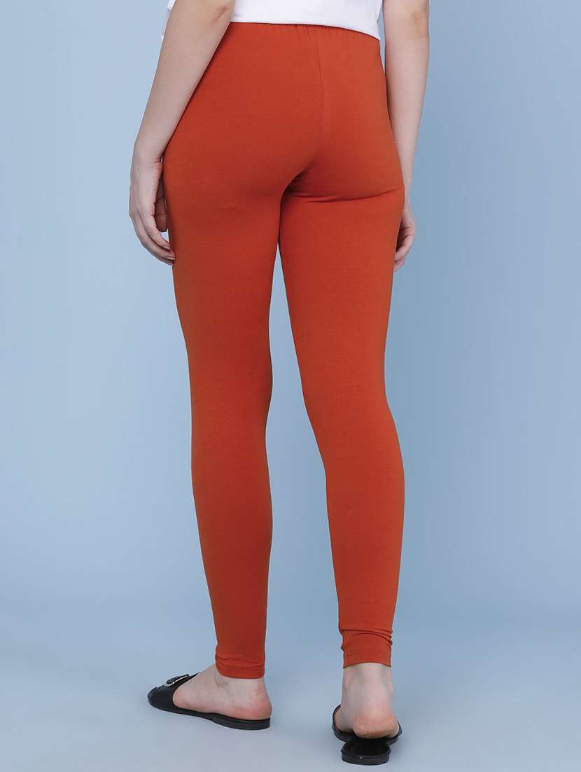women solid mid rise leggings - 22376932 -  Standard Image - 4