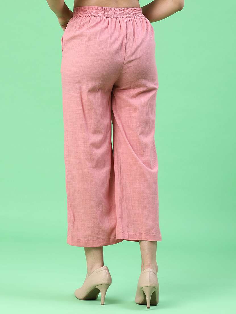 women solid mid rise straight pant - 22376946 -  Standard Image - 4