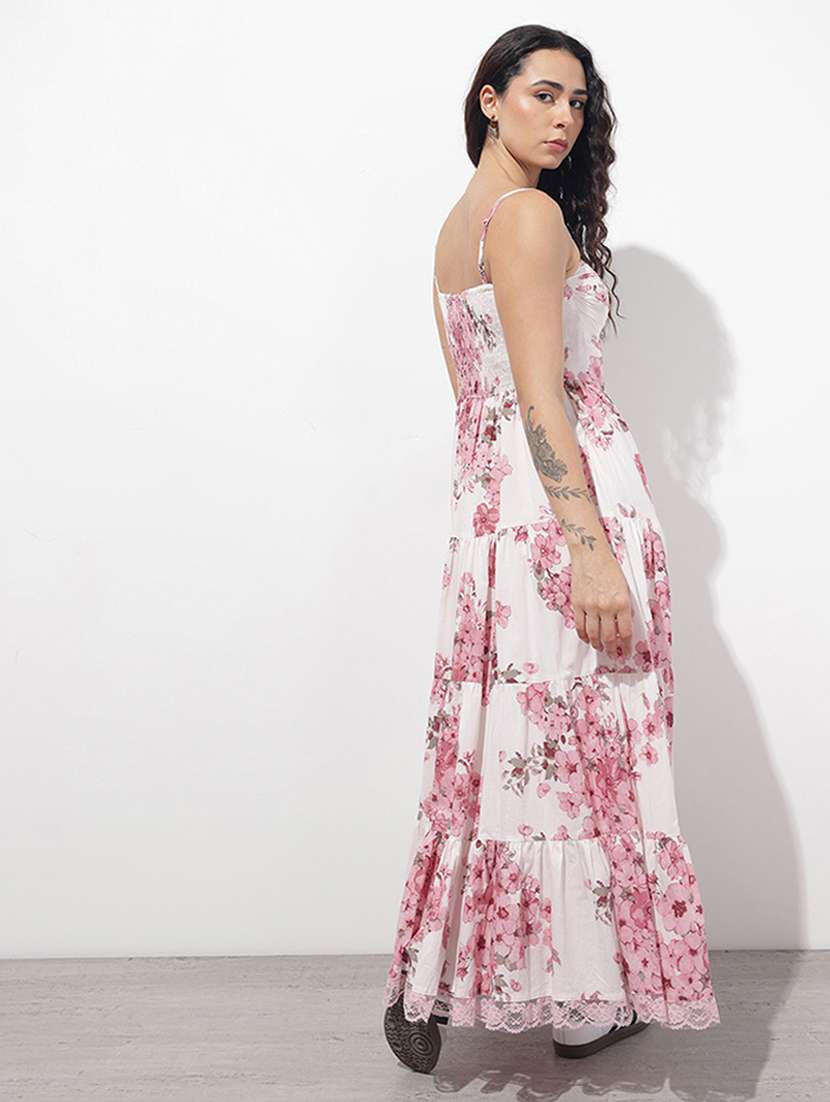 Women Printed Shoulder Strap Tiered Dress - 22376964 -  Standard Image - 4