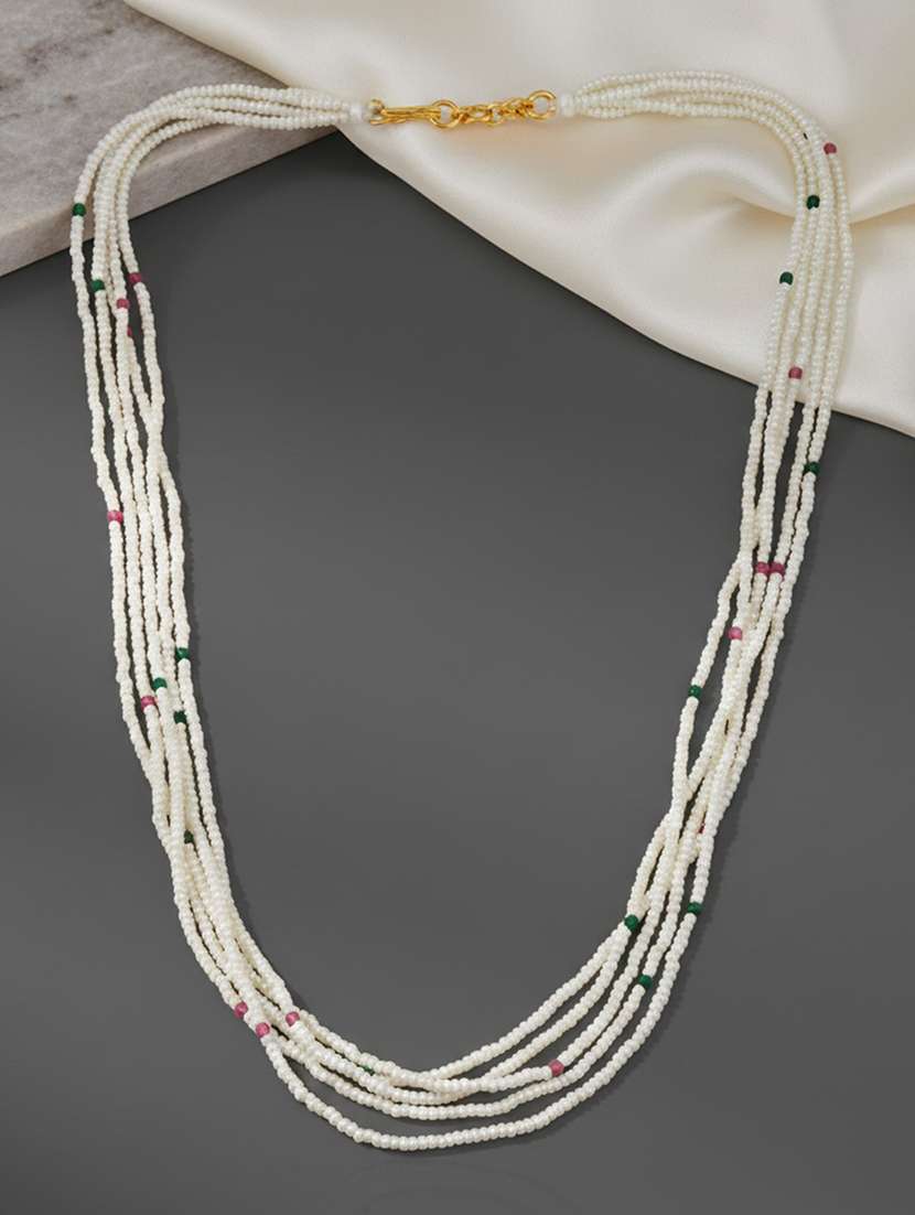 natural pearl bead necklace for women - 22377225 -  Standard Image - 1