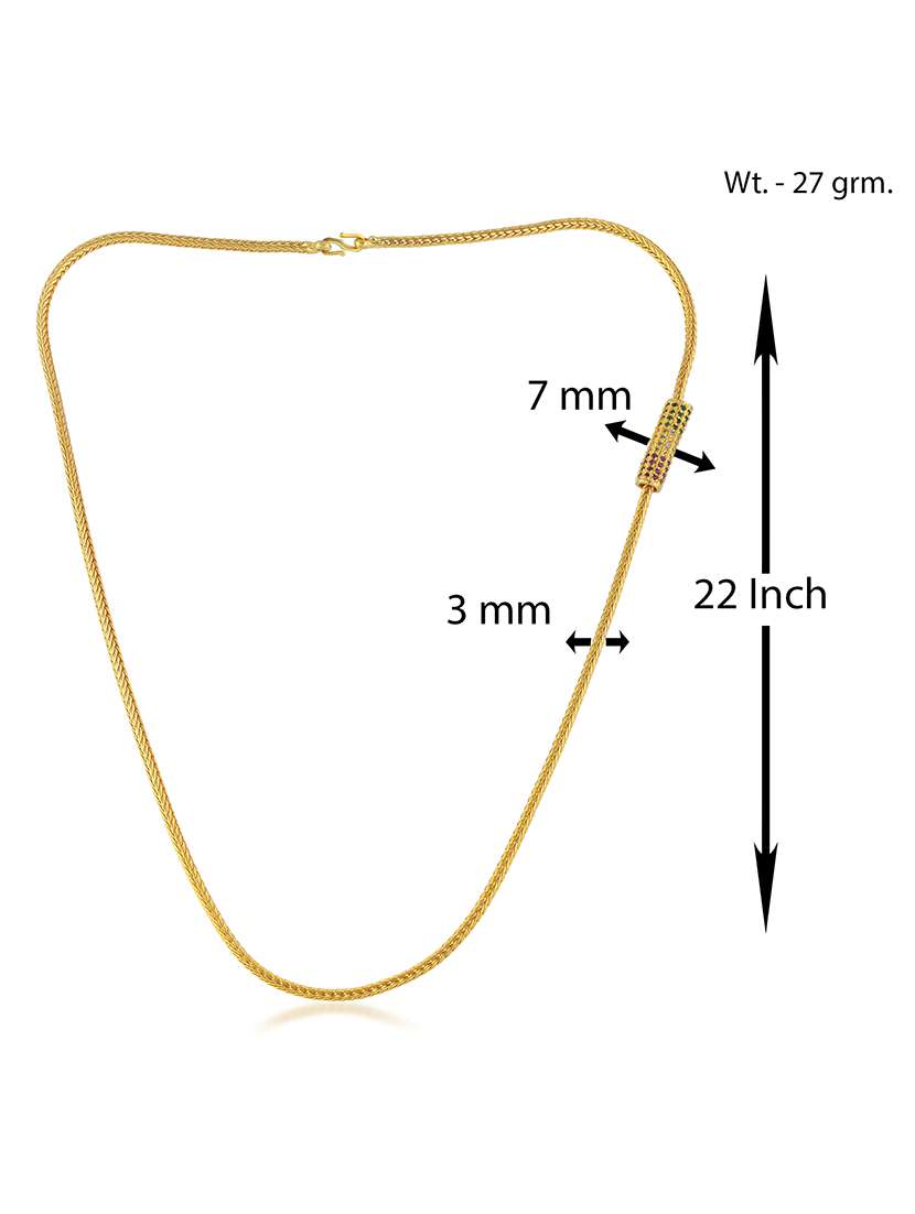 women gold plated chain necklace - 22377309 -  Standard Image - 4