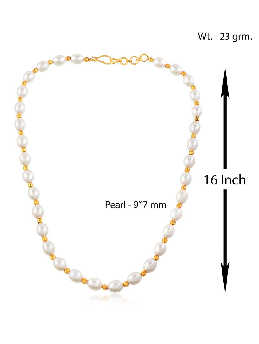 white pearl choker necklace for women - 22377310 -  Standard Image - 4