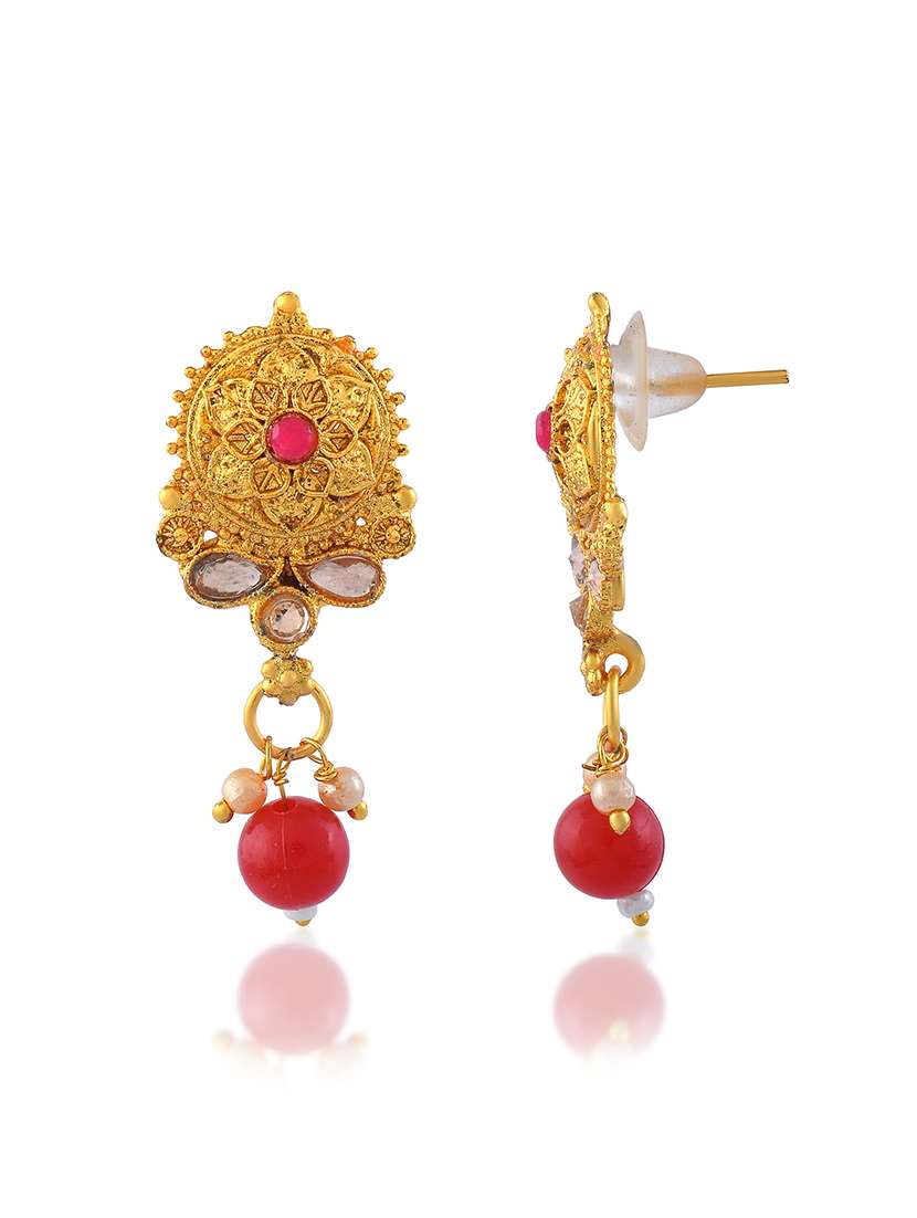 brass gold pearl beaded necklace set - 22377316 -  Standard Image - 4