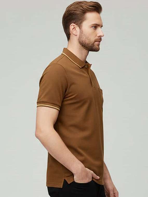 men solid short sleeve polo t-shirt - 22377431 -  Standard Image - 1