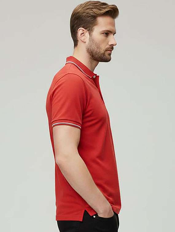 men solid short sleeve polo t-shirt - 22377434 -  Standard Image - 1