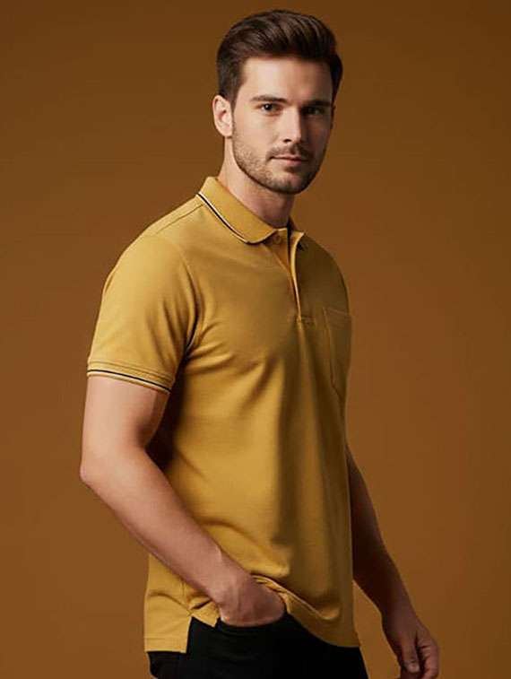 men solid short sleeve polo t-shirt - 22377438 -  Standard Image - 1