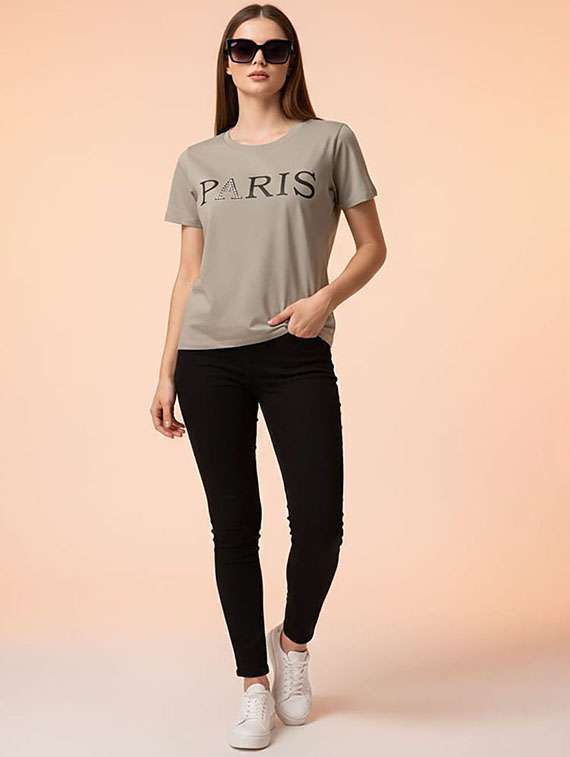 women printed short sleeve t-shirt - 22377461 -  Standard Image - 4