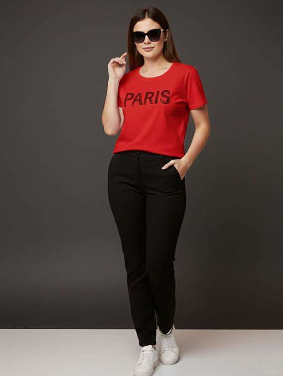 women printed short sleeve t-shirt - 22377462 -  Standard Image - 4