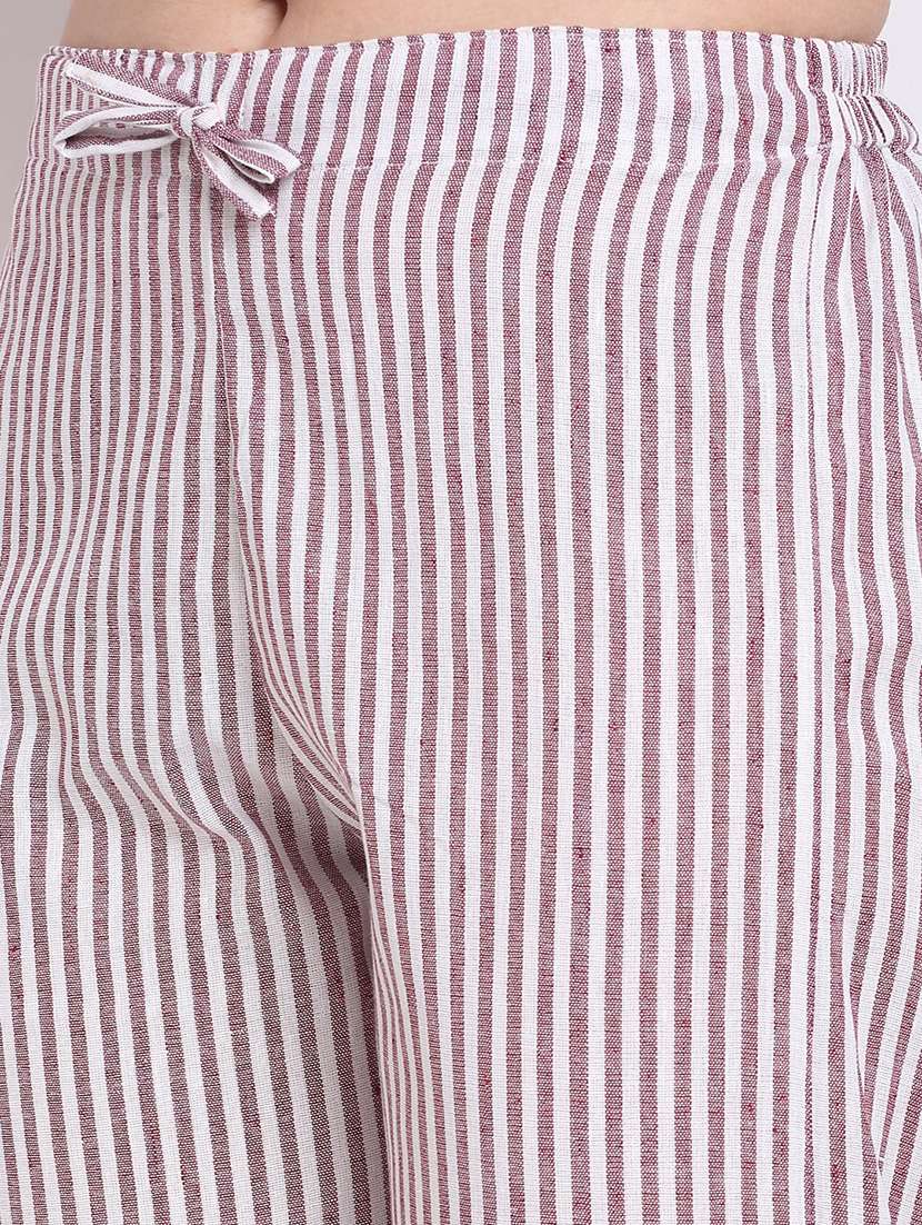 women striped mid rise shorts - 22377548 -  Standard Image - 1