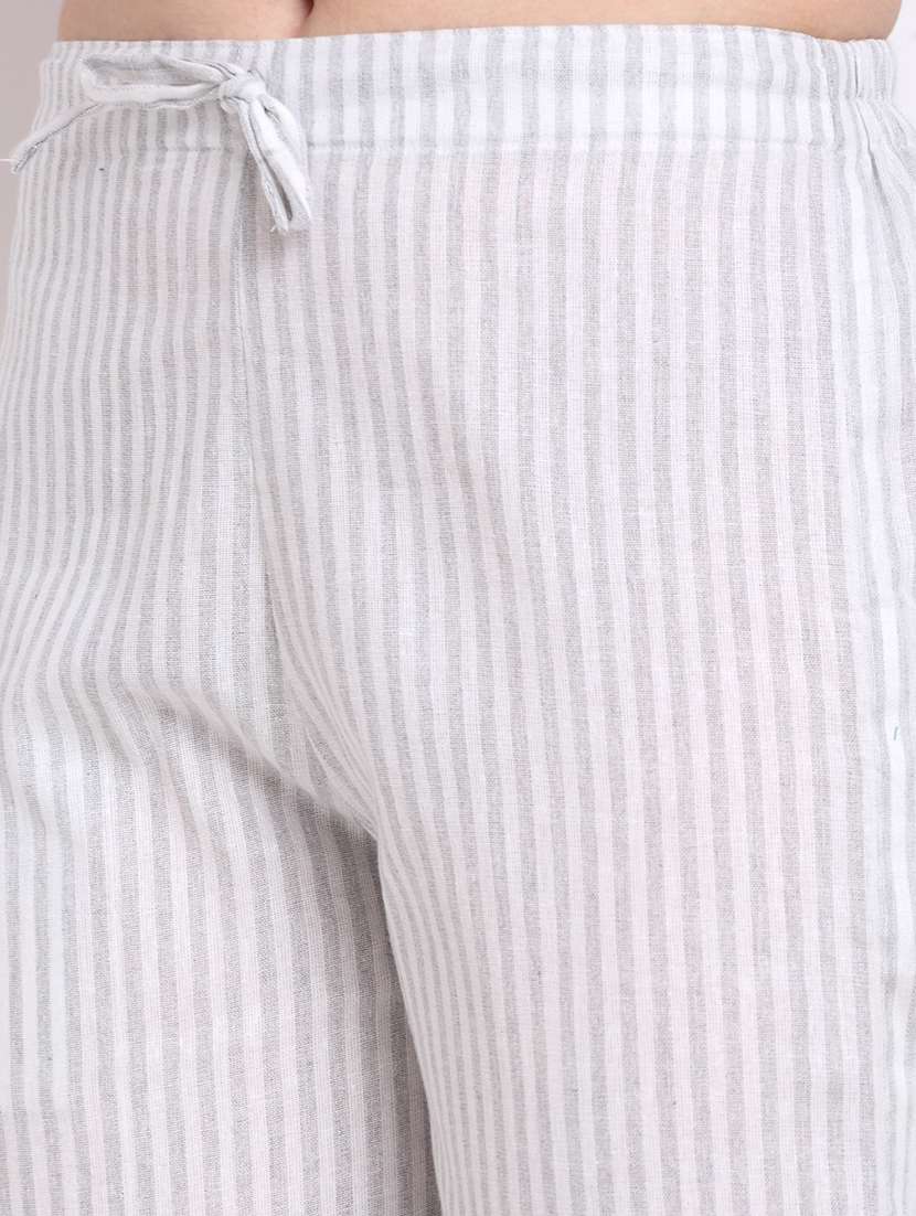 women striped mid rise shorts - 22377552 -  Standard Image - 1