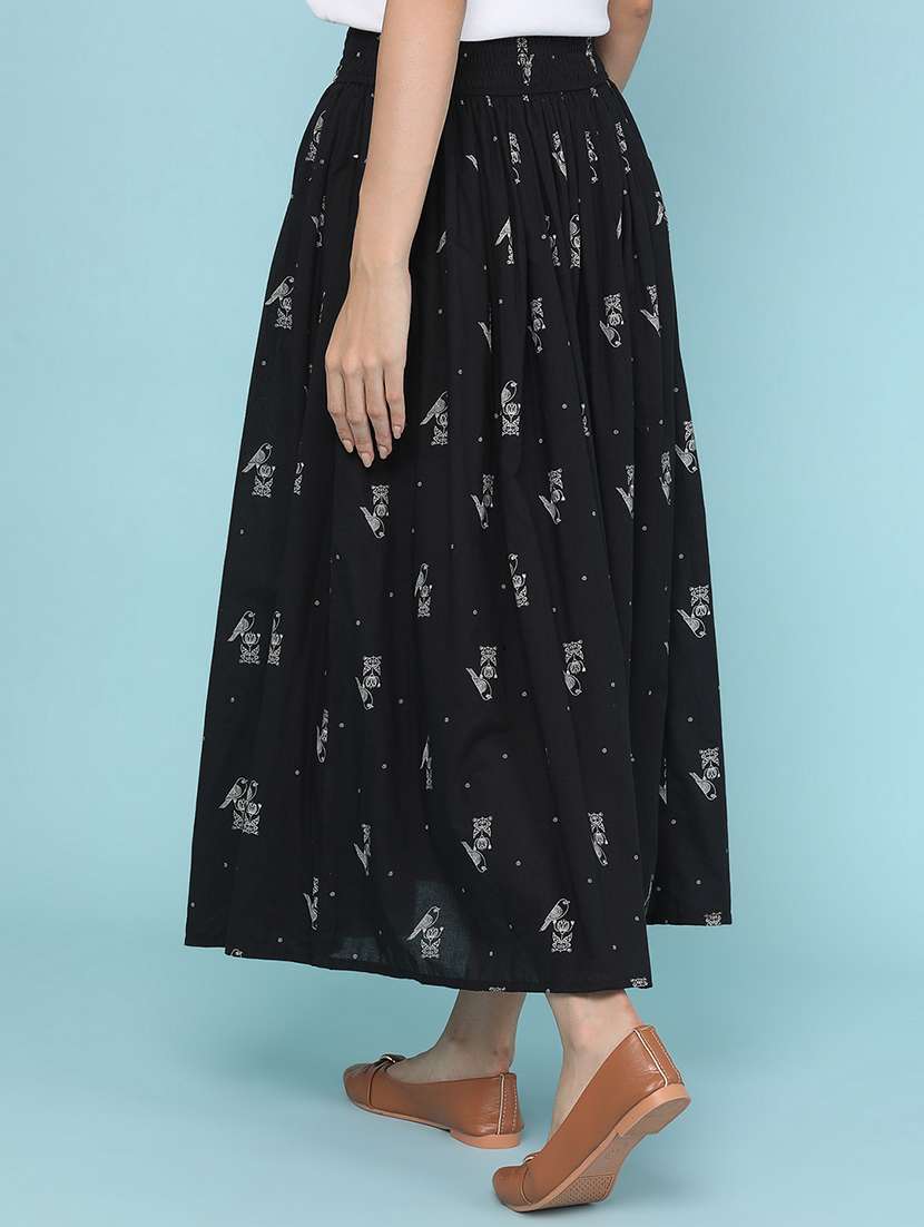 Women Printed High Rise Flared Skirt - 22377669 -  Standard Image - 4
