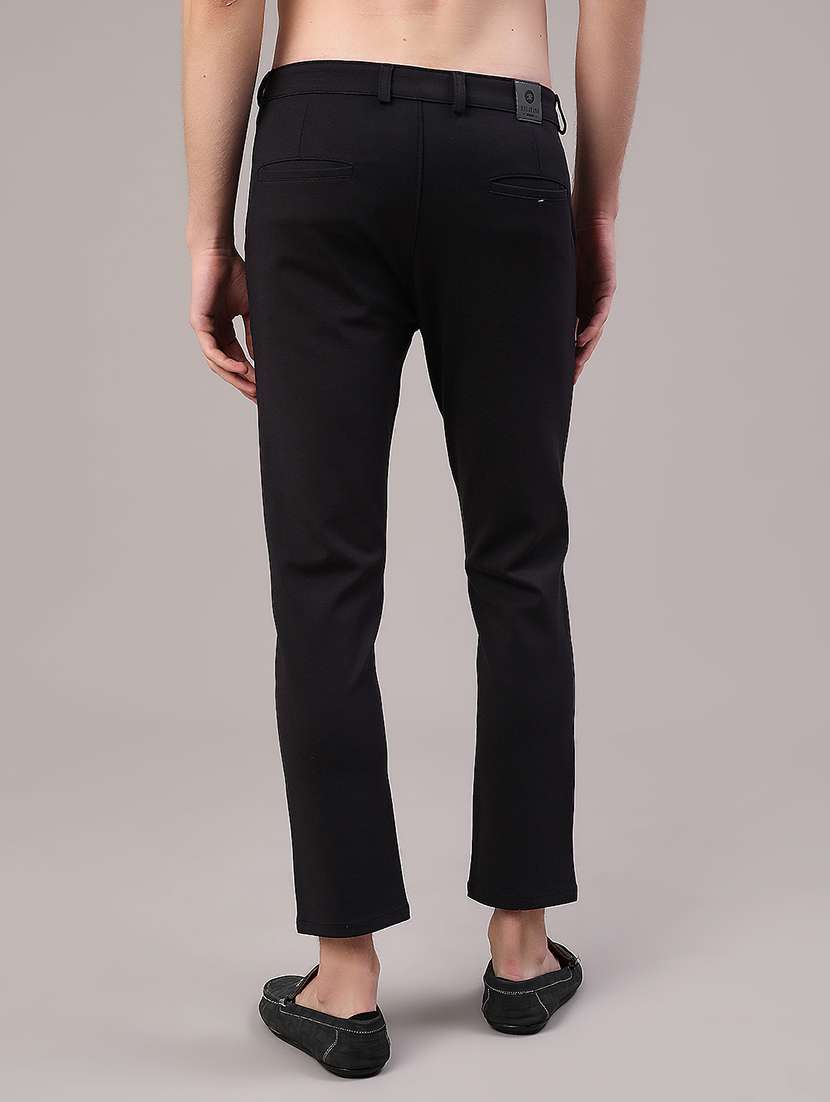 Black Cotton Chinos Casual Trousers - 22377732 -  Standard Image - 4