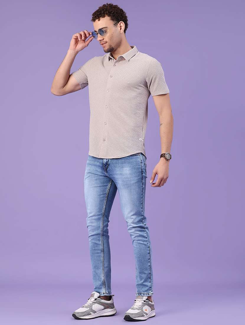 men washed mid rise skinny fit jeans - 22377739 -  Standard Image - 4