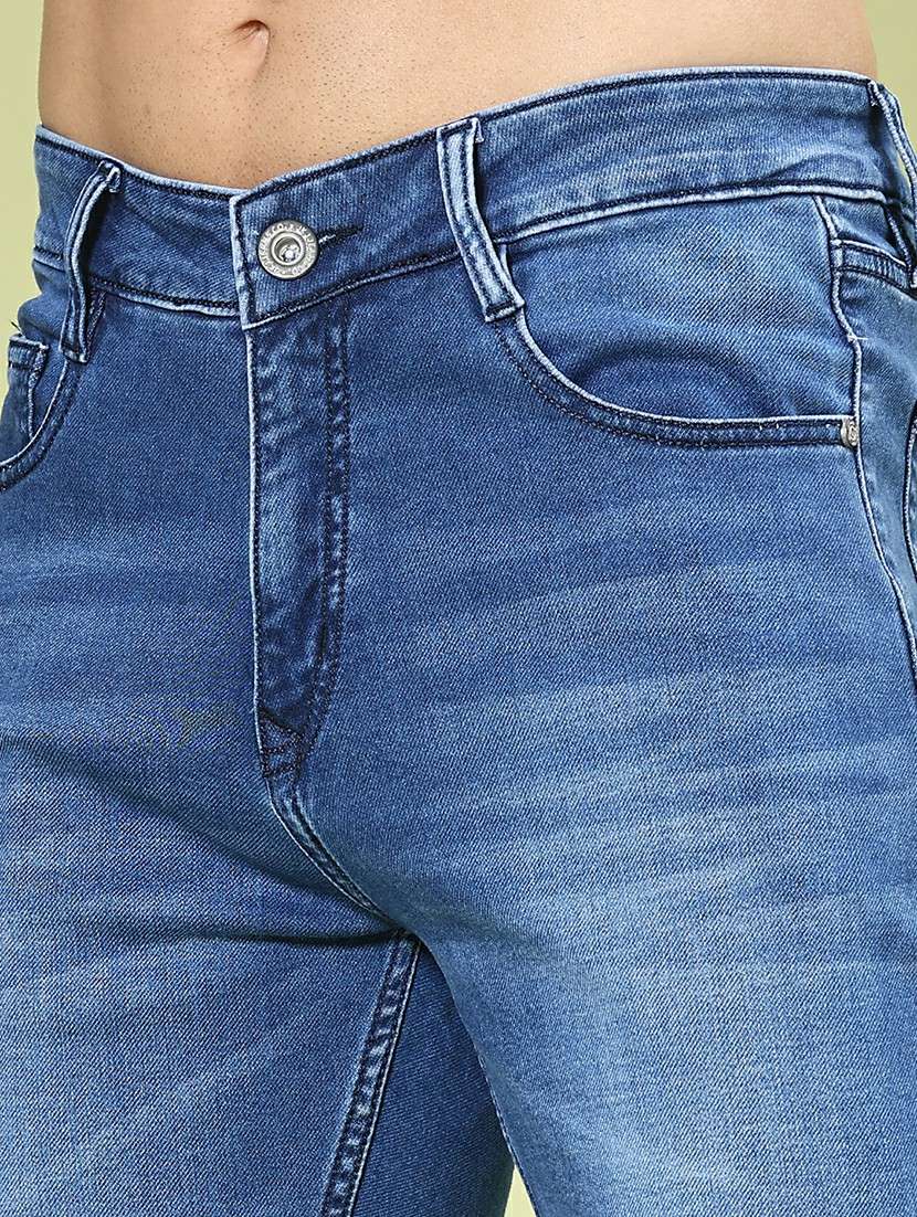 men washed mid rise slim fit jeans - 22377745 -  Standard Image - 1