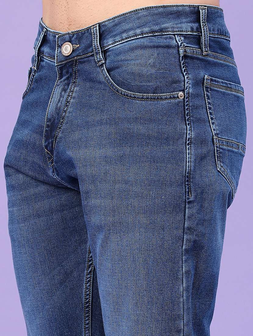 men washed mid rise slim fit jeans - 22377746 -  Standard Image - 1