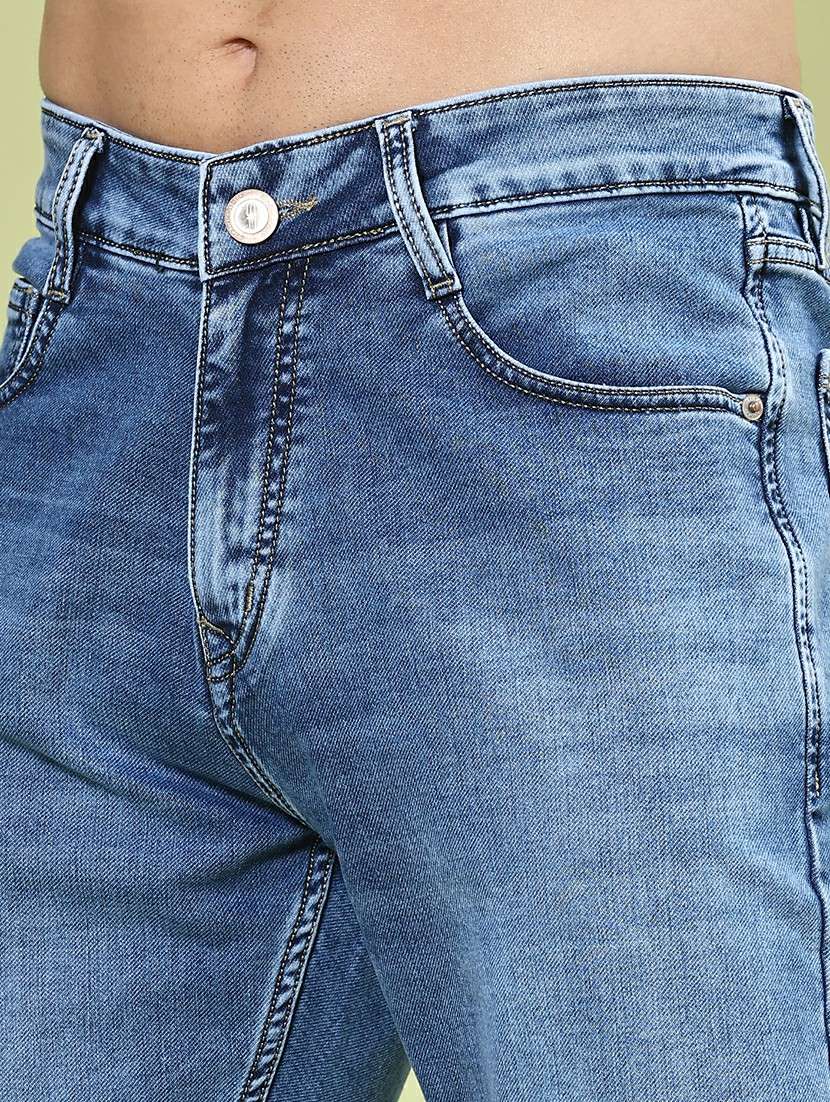 men washed mid rise slim fit jeans - 22377747 -  Standard Image - 1