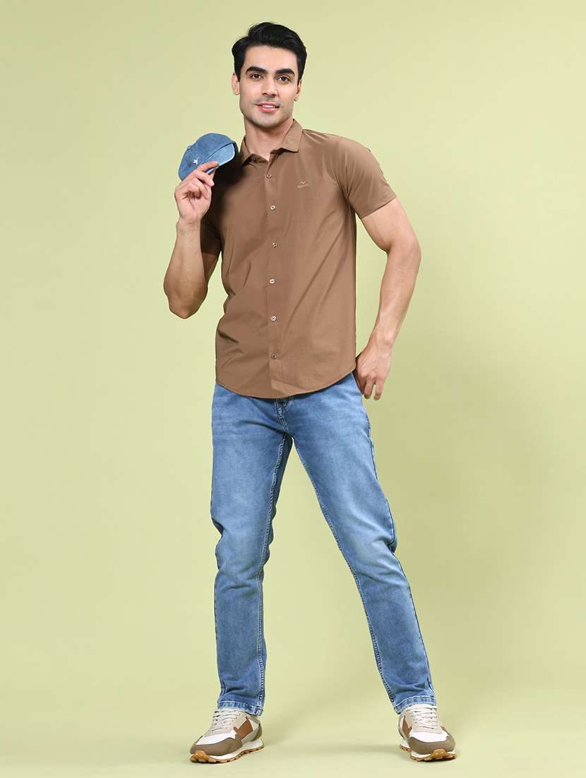 men washed mid rise slim fit jeans - 22377747 -  Standard Image - 4
