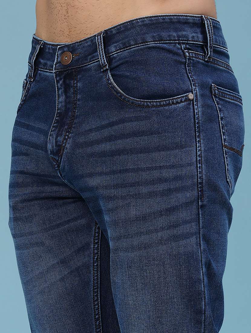 men washed mid rise slim fit jeans - 22377749 -  Standard Image - 1