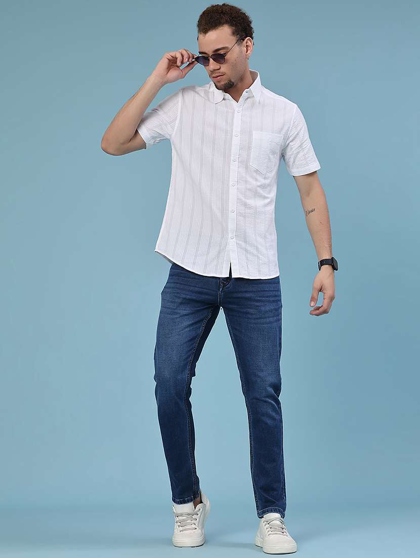 men washed mid rise slim fit jeans - 22377749 -  Standard Image - 4