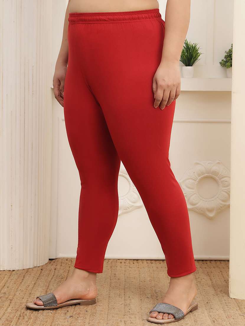 women plus size solid mid rise legging - 22377882 -  Standard Image - 1