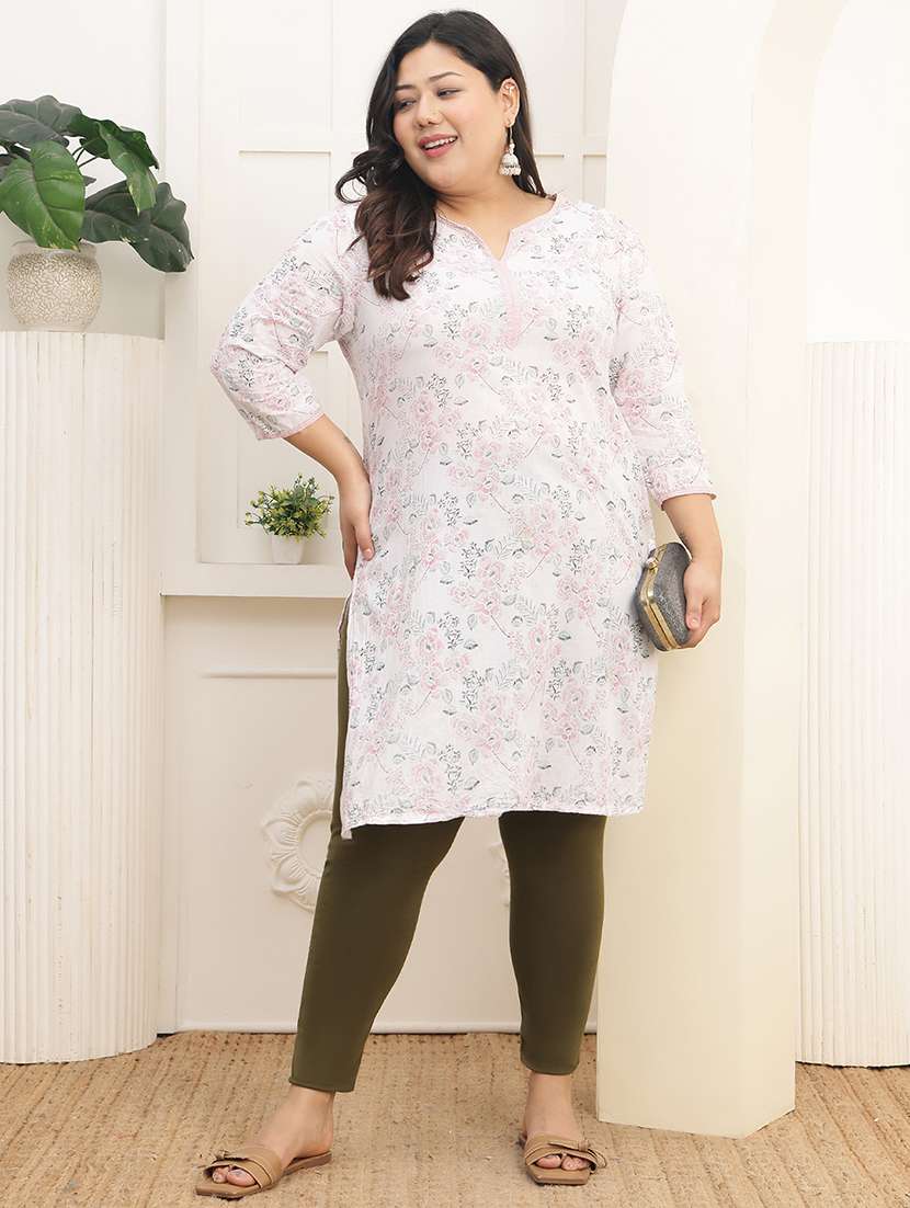 women pack of 2 plus size solid mid rise legging - 22377918 -  Standard Image - 6