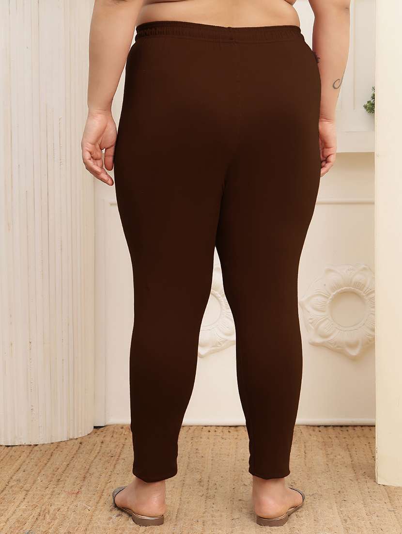 women pack of 2 plus size solid mid rise legging - 22377930 -  Standard Image - 4