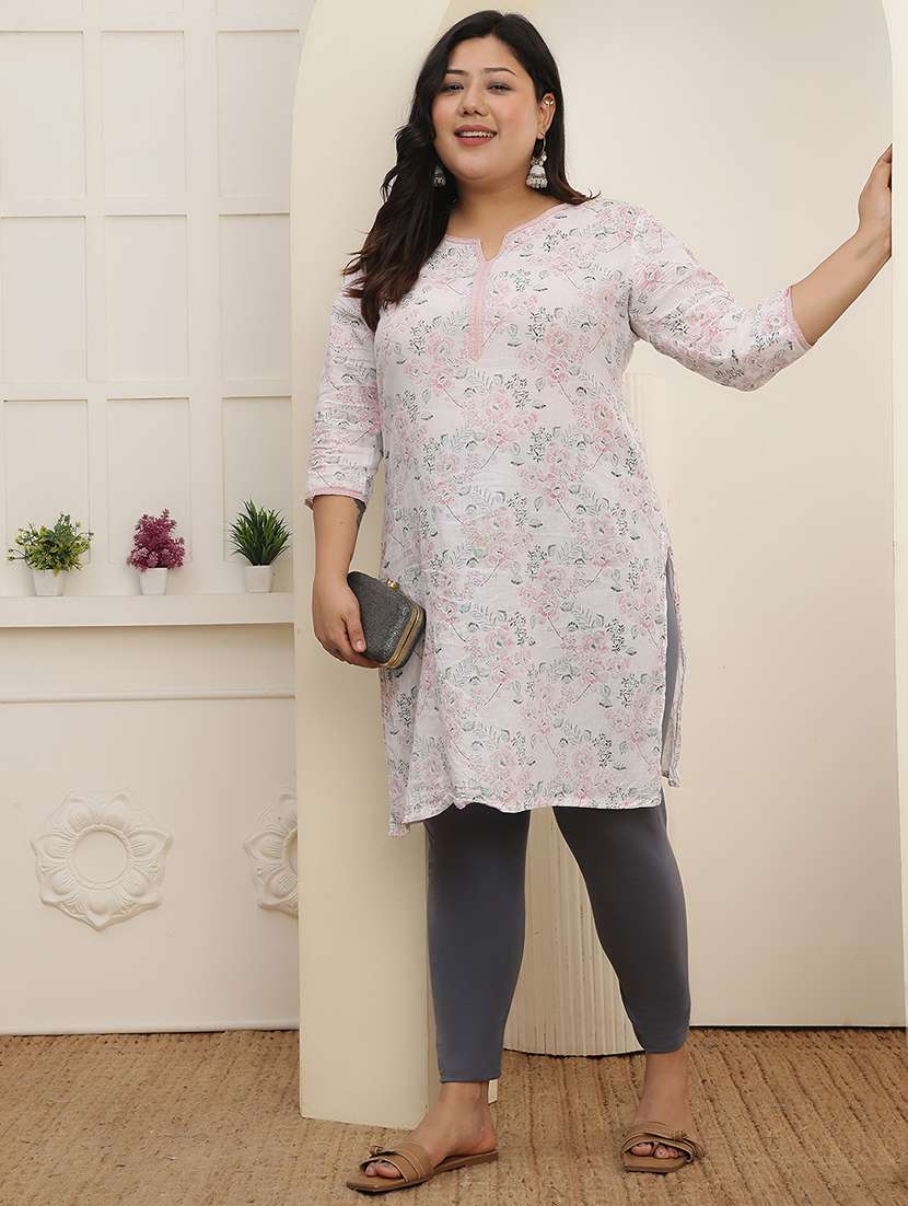 women pack of 2 plus size solid mid rise legging - 22377953 -  Standard Image - 6