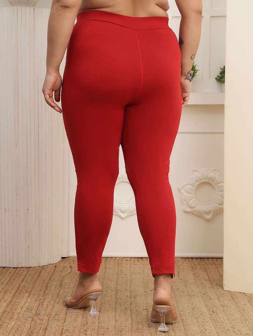 women plus size solid mid rise legging - 22377998 -  Standard Image - 4